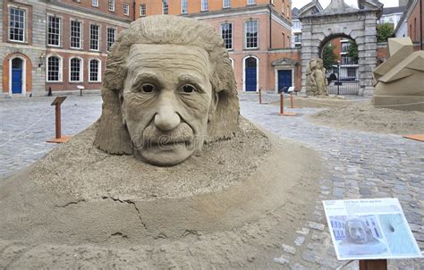 Sculpture Einstein and the Theory of Black Hole Editorial Image - Image ...