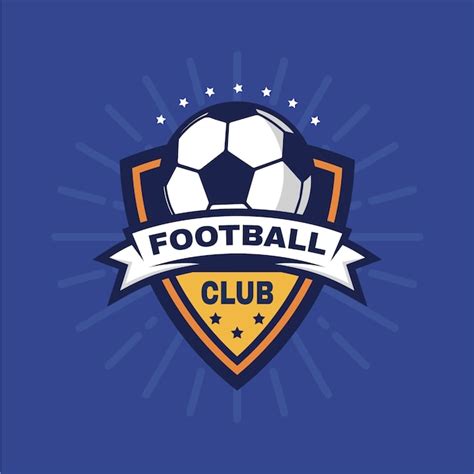 Free Vector | Hand drawn flat design football logo template