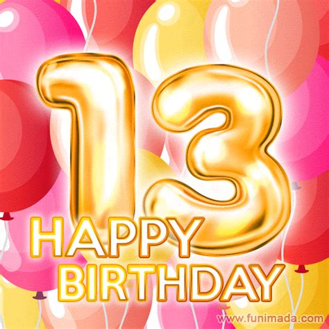 Happy 13th Birthday Animated GIFs | Funimada.com