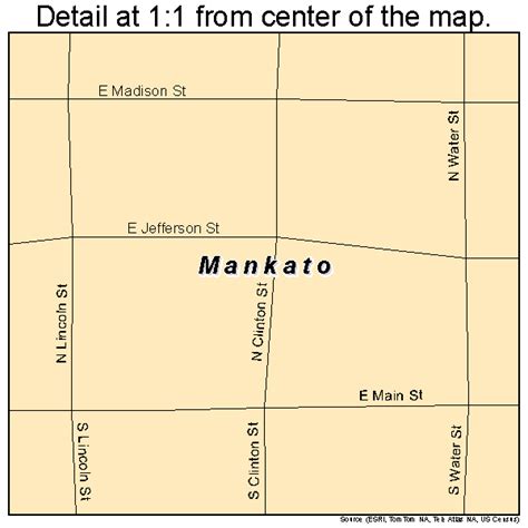 Mankato Kansas Street Map 2044300