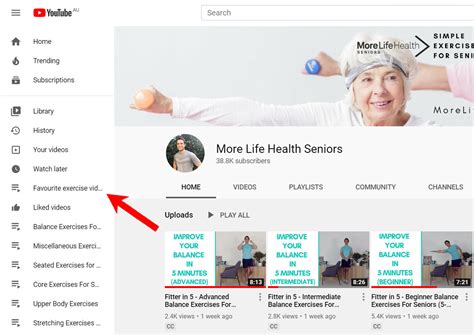 Creating an Exercise Video Playlist on YouTube — More Life Health ...