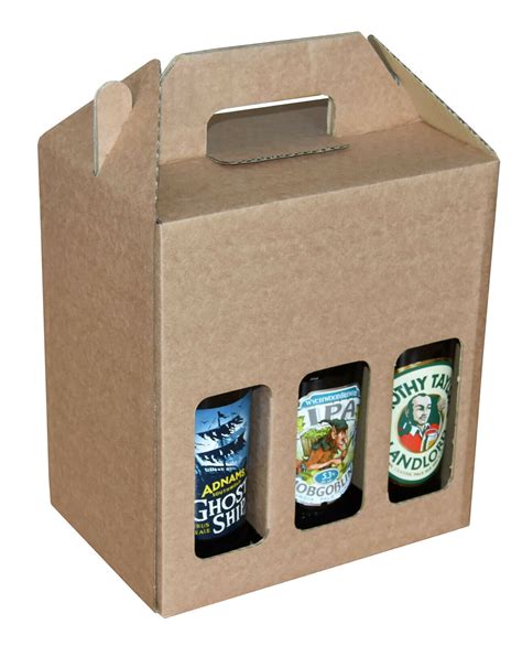 Beer Bottle Carrier Box Christmas Gifts Holds 6 Bottles up to 245mm x ...