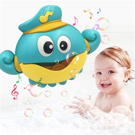 Bubble Machine Big Octopus Automatic Bubble Maker Blower Music Bath Toy ...