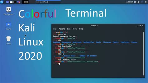 How to make terminal colorful in kali linux 2020.1 ️