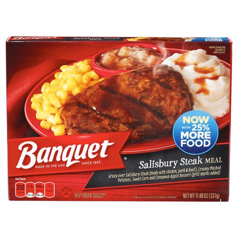 Banquet Salisbury Steak Meal, 11.88 oz Beef Meals | Meijer Grocery, Pharmacy, Home & More!