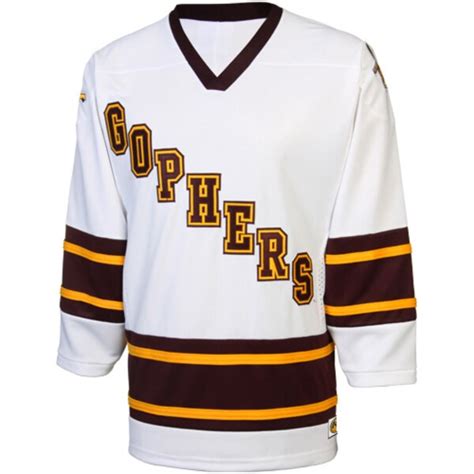 Minnesota Golden Gophers Tackle Twill Hockey Home Jersey - White