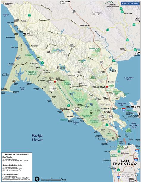 Map of Marin - Visitors & Residents | Marin Convention & Visitors Bureau