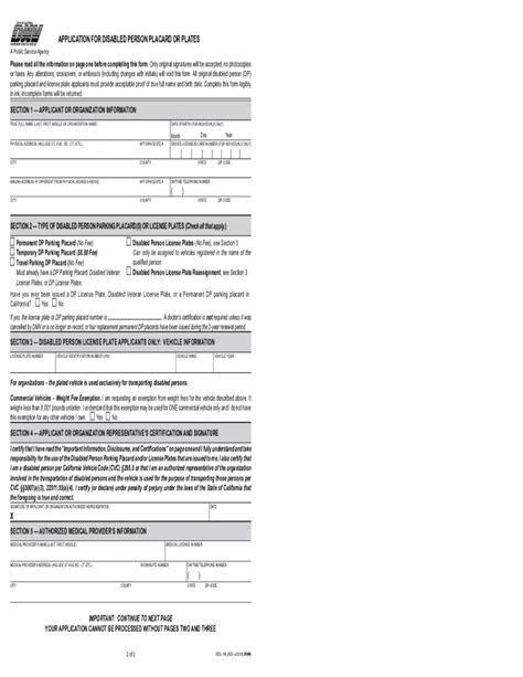 Create Fillable DMV Handicap Placard Application Form And Cope With Bureaucracy