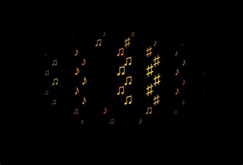 Dark Orange vector backdrop with music notes. 13316530 Vector Art at ...