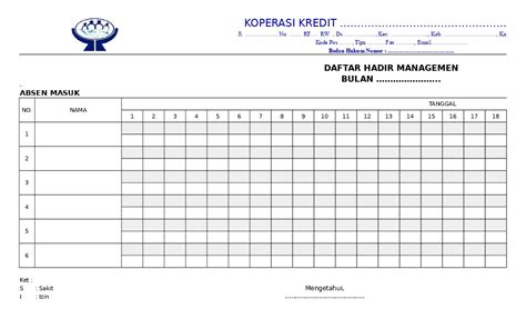 Download PDF - Contoh Format Absen Karyawan [6lkvo3njx304]