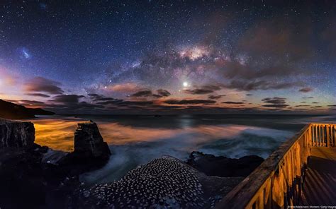 HD wallpaper: Night Sky over Muriwai Auckland-Windows 10 Wallpap ...