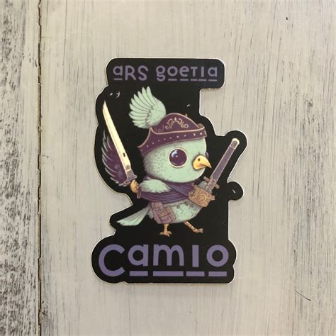 Camio Caim Demon Sticker Stolas Die-cut Sticker Goetia Lesser Keys of Solomon Chibi Kawaii Caim ...