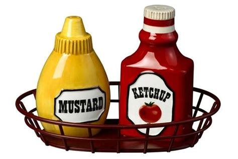Condiment-Shaped Seasonings - Ketchup and Mustard Salt and Pepper ... - ClipArt Best - ClipArt Best