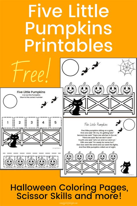 Printable Five Little Pumpkins