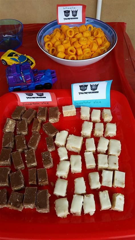 Transformer party food | Transformers party food, Birthday snacks ...