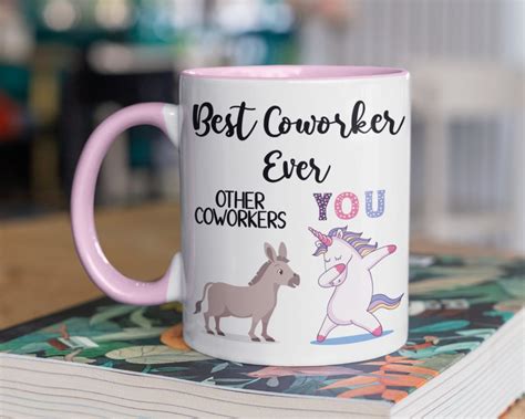 Best Coworker Ever Unicorn Mug Coworkers Birthday Gift Funny Christmas ...