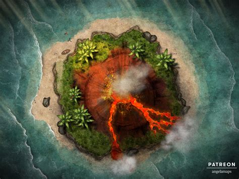 Volcano ⋆ Angela Maps - Free, Static, and Animated Battle Maps for D&D and other RPGs