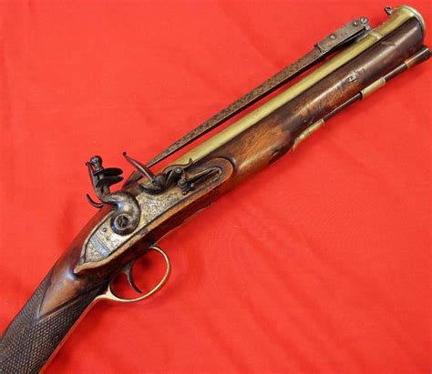 CIRCA. 1800 BRITISH FLINTLOCK BLUNDERBUSS RIFLE WITH BAYONET – JB Military Antiques