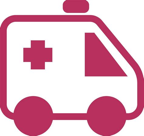 Pink ambulance car, illustration, on a white background. 13683334 ...