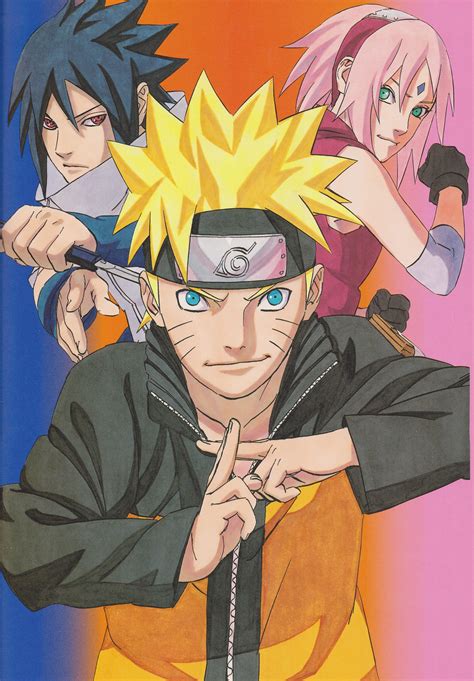 Naruto, Sasuke, Sakura illustration, Naruto Shippuuden, Uzumaki Naruto, Masashi Kishimoto ...