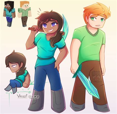 Alex and Steve? by Vruzzt on DeviantArt