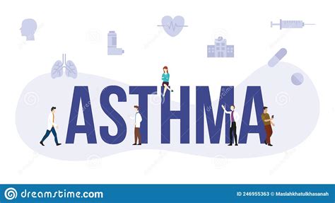 Asthma Disease Infographic With Symptoms, Treatment And Common Triggers ...