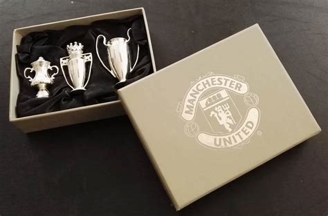 Manchester United Miniature Treble Trophies | National Football Collection