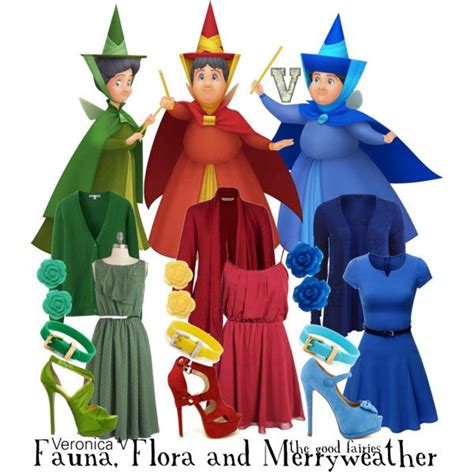 Fauna, Flora and Merryweather: The Good Fairies (Sleeping Beauty) Family Halloween Costumes ...