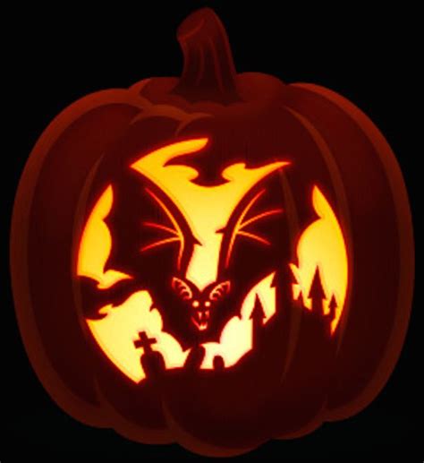 Bat Face Pumpkin Carving