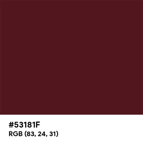 Burgundy (RAL Design) color hex code is #53181F