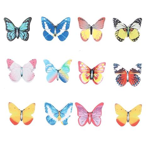 Buy Zspzexsl 48 pcs Butterfly decorations edible cake decorations butterfly Cupcake Toppers ...