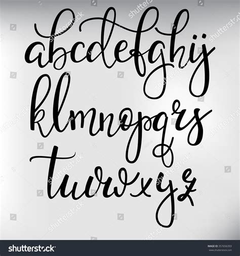 Handwritten Brush Style Modern Calligraphy Cursive Stock Vector (Royalty Free) 357656393 ...