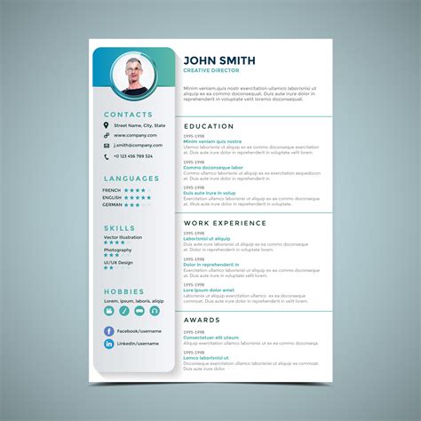 39+ Minimalist Cv Design Template Free - Desain CVmu