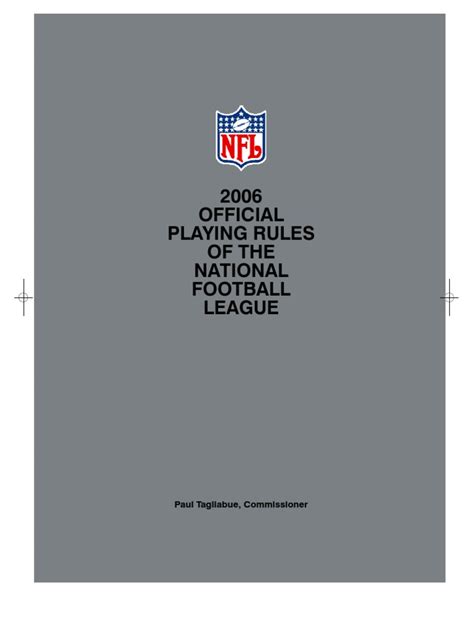 2006 NFL Rulebook | PDF | Touchdown | Rules