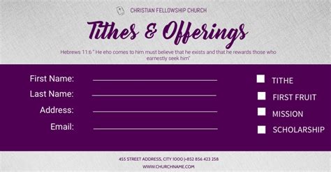 Copy of TITHE & OFFERINGS ENVELOPE | PosterMyWall