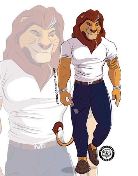 Ilustrador crea las versiones adolescentes de ‘El rey león