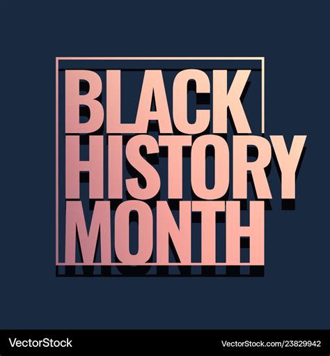 Black history month logo Royalty Free Vector Image