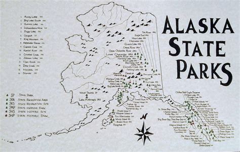 Alaska State Parks Map - Etsy