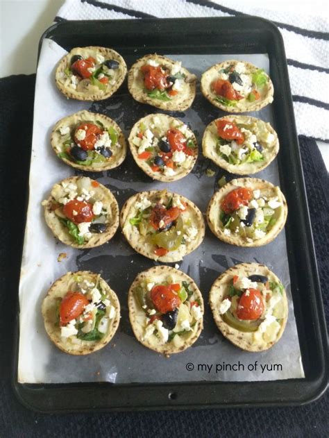 Easy Mediterranean Mini Pita Bites