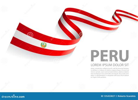 Vector Banner with Peru Flag Colors Stock Vector - Illustration of product, background: 125453827