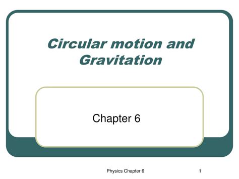 PPT - Circular motion and Gravitation PowerPoint Presentation, free download - ID:5355317