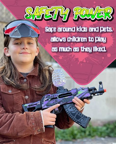 YaGee® USA AK Gel Blaster Gun, pistola de juguete con bola de salpicaduras para exteriores