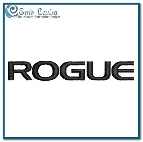 Rogue Fitness Logo 2 Embroidery Design | Emblanka.com