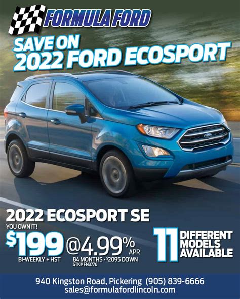 Vehicle Specials - Formula Ford