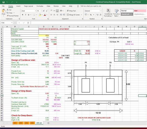 Combined footing design download – Artofit