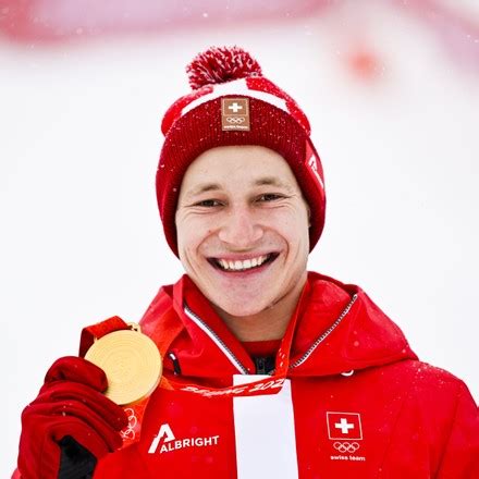 Gold Medalist Marco Odermatt Switzerland Celebrates Editorial Stock Photo - Stock Image ...