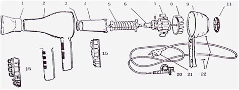 Hair dryer parts – Medidas de cajones de estacionamiento para