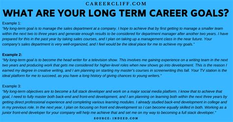 10 Tips To Answer: What Are Your Long-term Career Goals? - CareerCliff