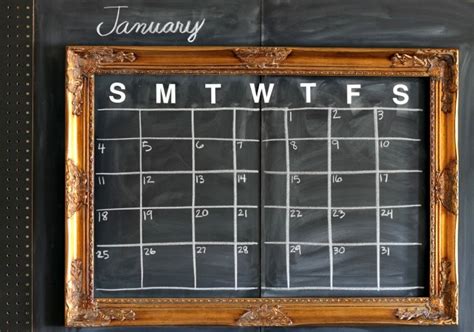 easy diy chalkboard calendar