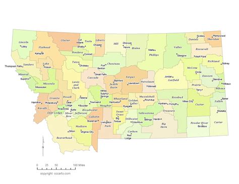 Montana Counties Map